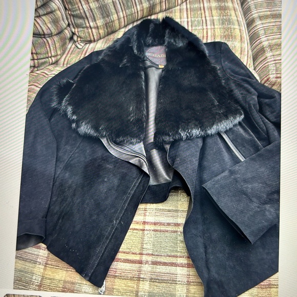 Cuadra suede moto jacket lg new without tags